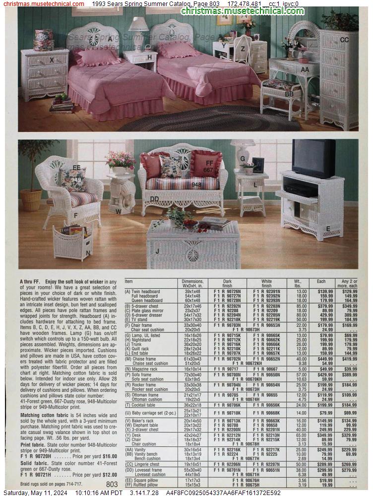 1993 Sears Spring Summer Catalog, Page 803