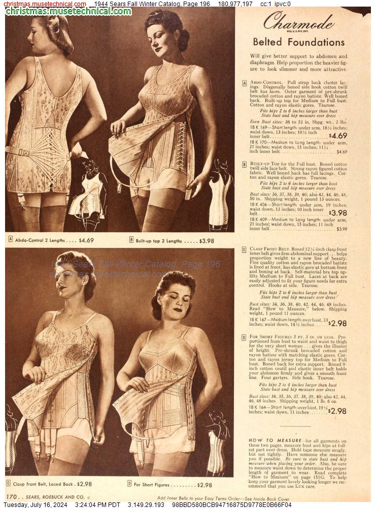1944 Sears Fall Winter Catalog, Page 196