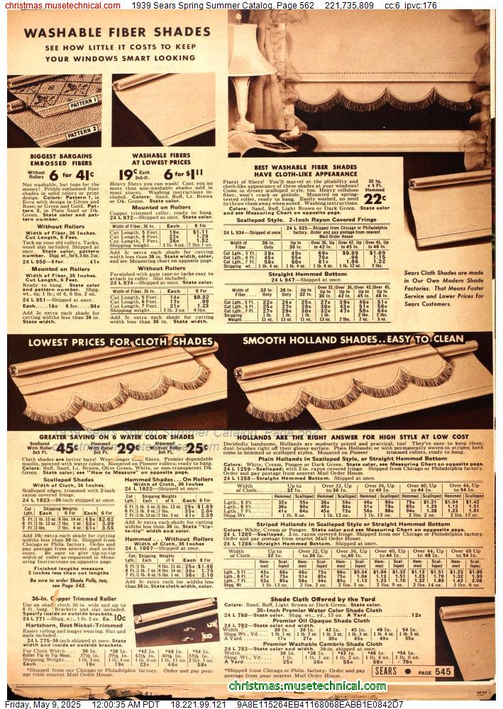 1939 Sears Spring Summer Catalog, Page 562