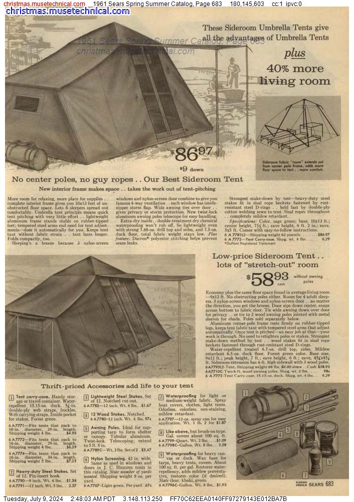 1961 Sears Spring Summer Catalog, Page 683