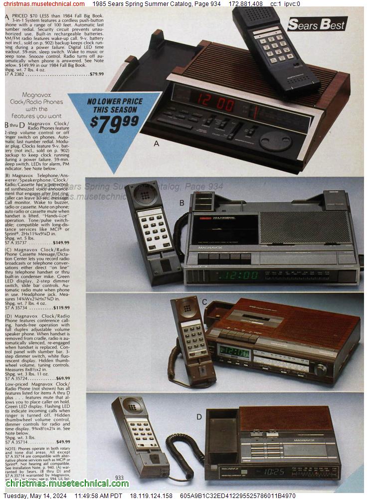 1985 Sears Spring Summer Catalog, Page 934