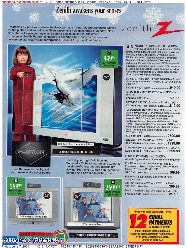 2001 Sears Christmas Book (Canada), Page 762