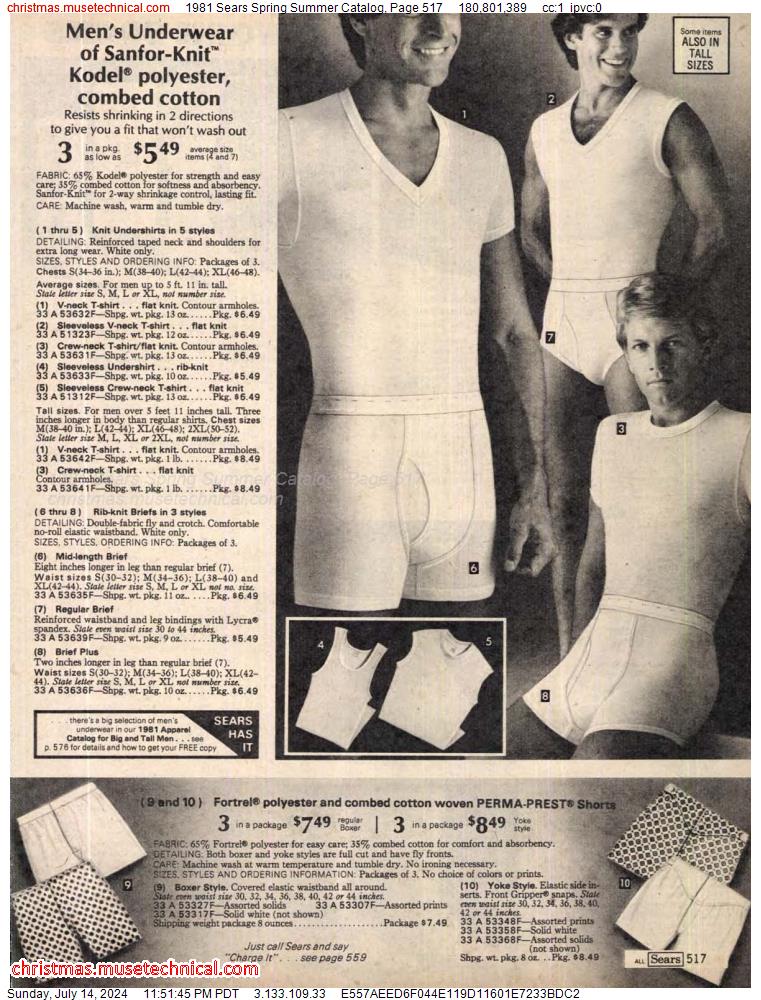 1981 Sears Spring Summer Catalog, Page 517
