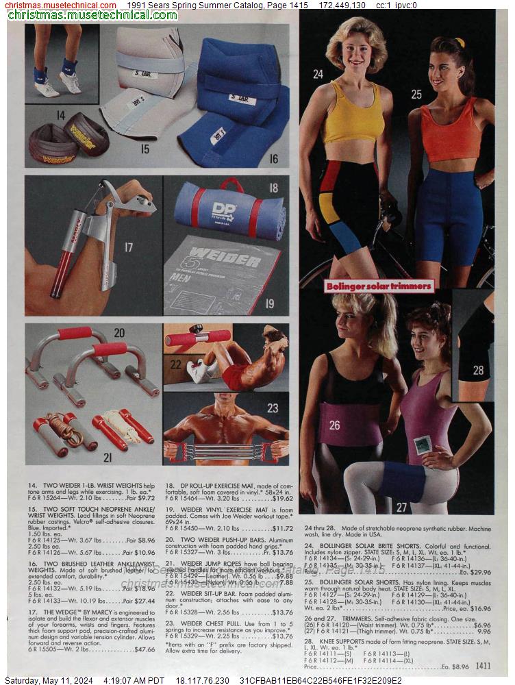 1991 Sears Spring Summer Catalog, Page 1415
