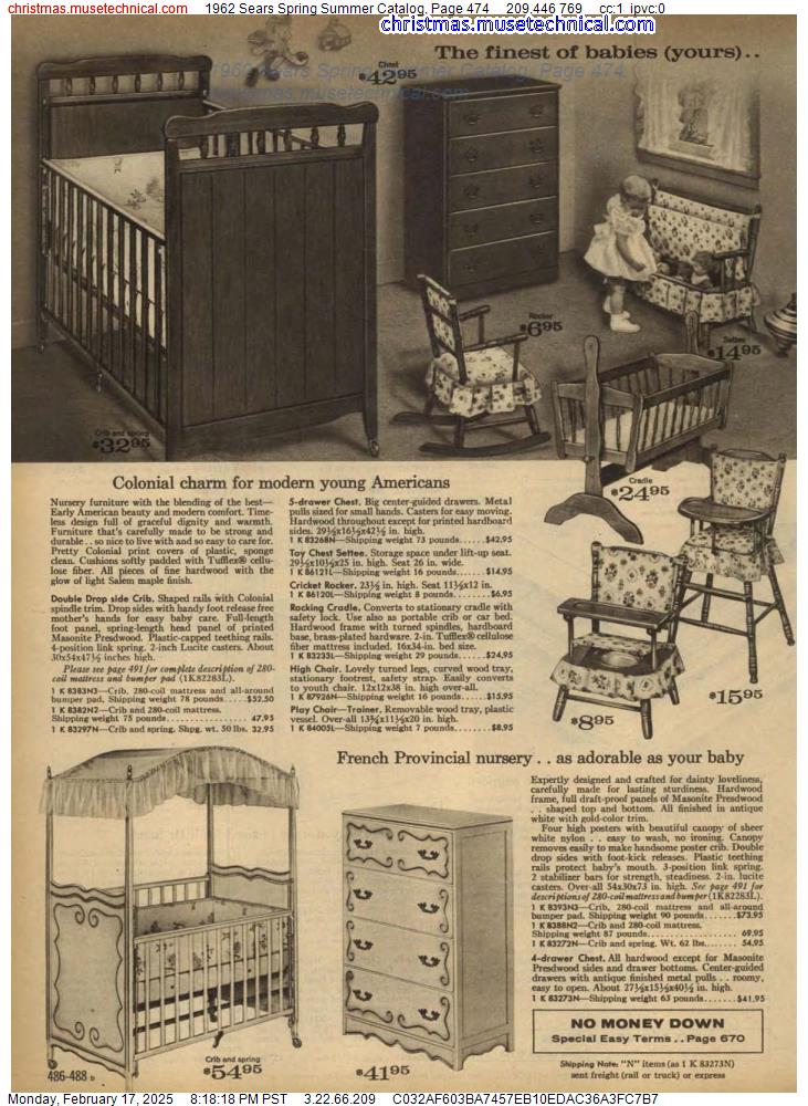 1962 Sears Spring Summer Catalog, Page 474