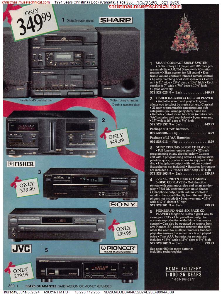 1994 Sears Christmas Book (Canada), Page 300
