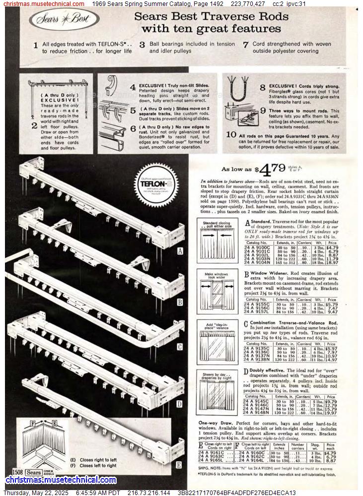 1969 Sears Spring Summer Catalog, Page 1492
