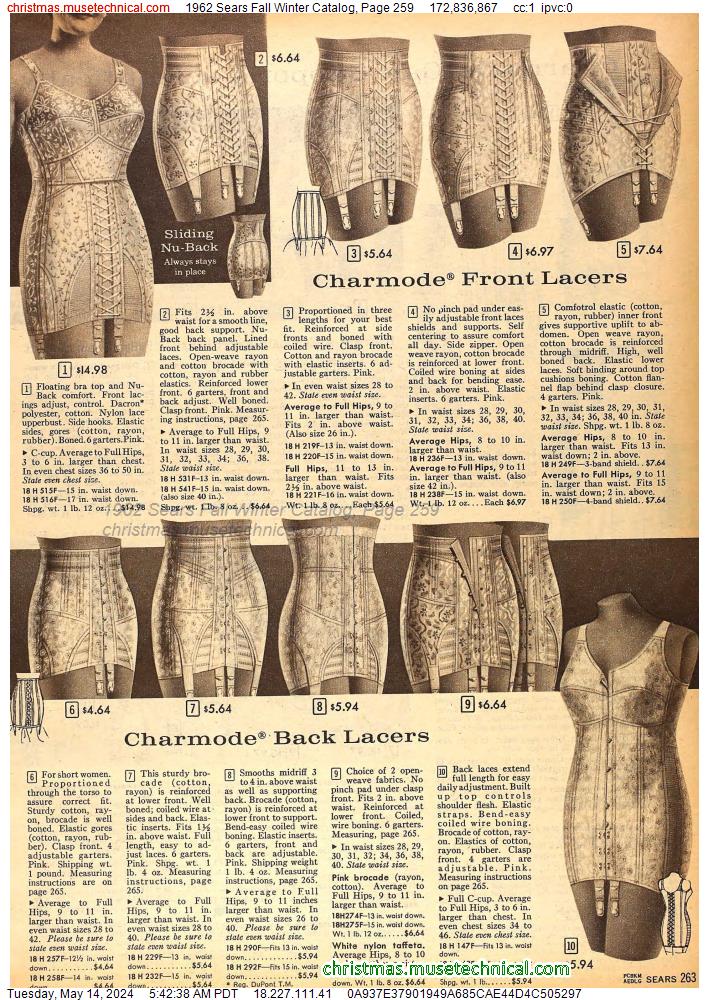 1962 Sears Fall Winter Catalog, Page 259