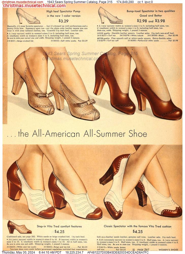 1943 Sears Spring Summer Catalog, Page 315