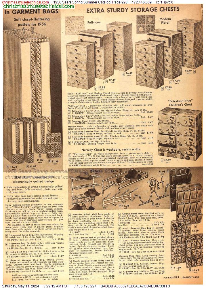 1956 Sears Spring Summer Catalog, Page 928
