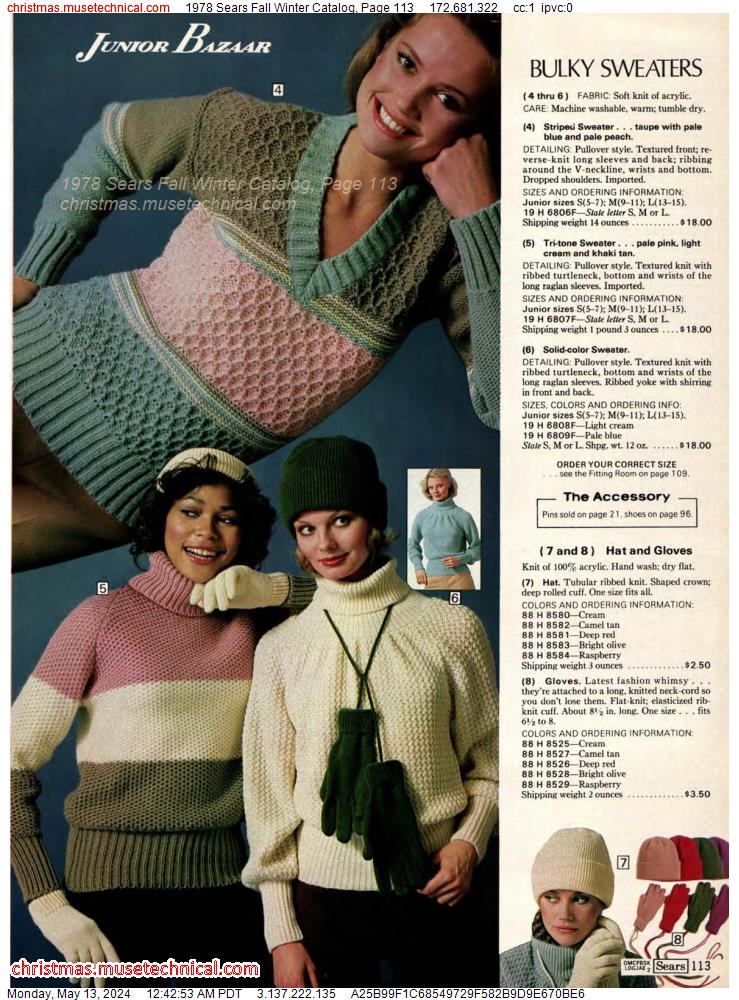 1978 Sears Fall Winter Catalog, Page 113