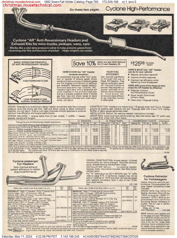1982 Sears Fall Winter Catalog, Page 760