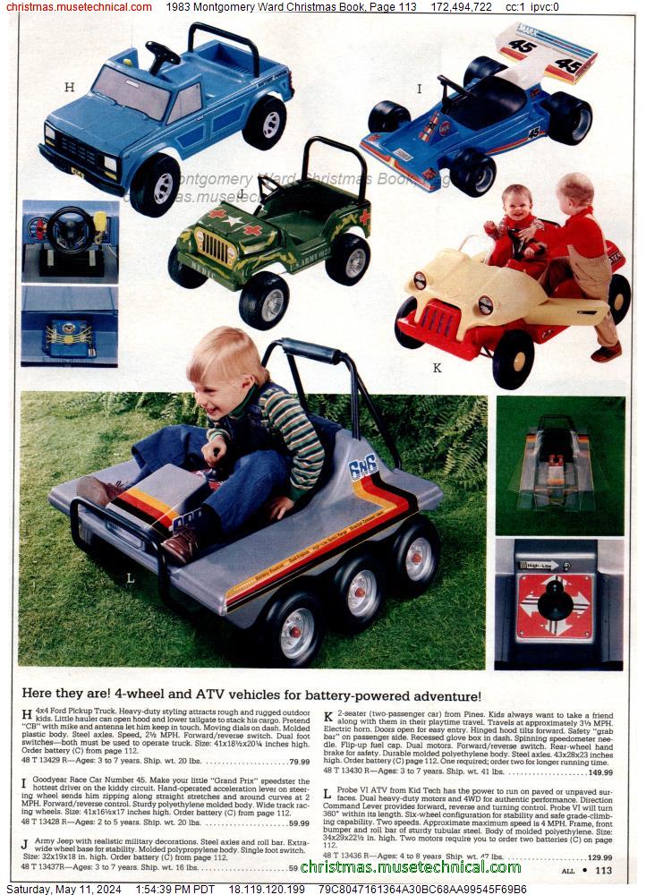 1983 Montgomery Ward Christmas Book, Page 113