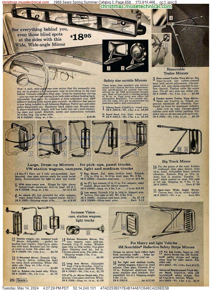 1968 Sears Spring Summer Catalog 2, Page 858
