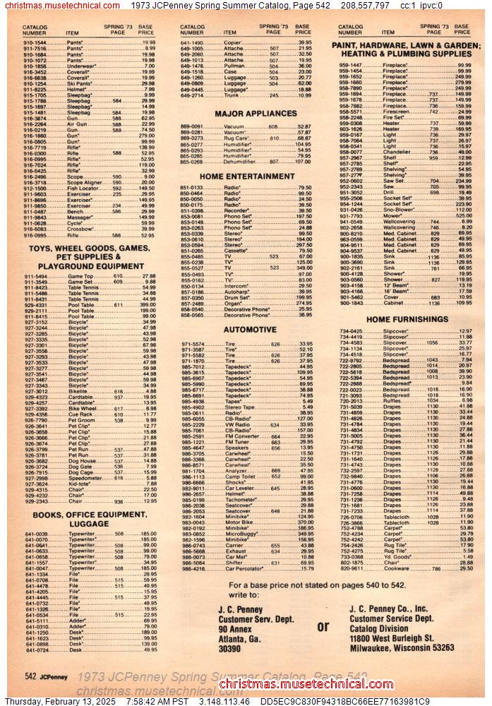 1973 JCPenney Spring Summer Catalog, Page 542