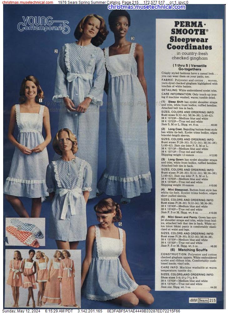 1976 Sears Spring Summer Catalog, Page 215