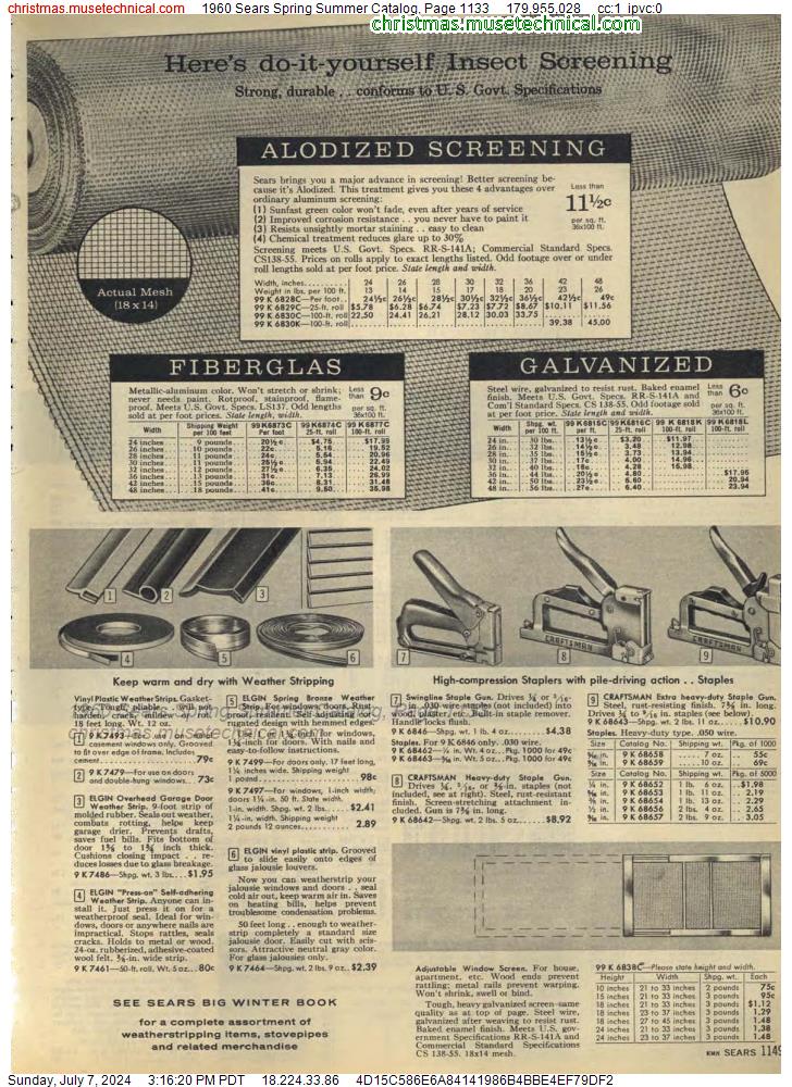 1960 Sears Spring Summer Catalog, Page 1133