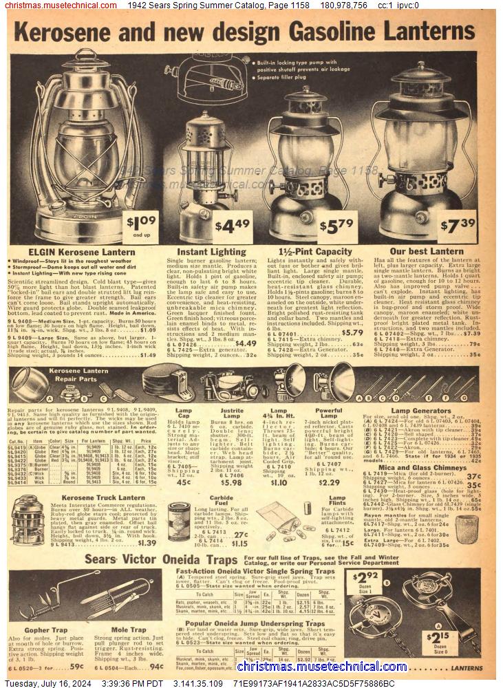 1942 Sears Spring Summer Catalog, Page 1158