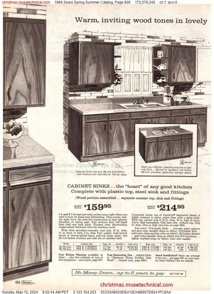 1969 Sears Spring Summer Catalog, Page 856