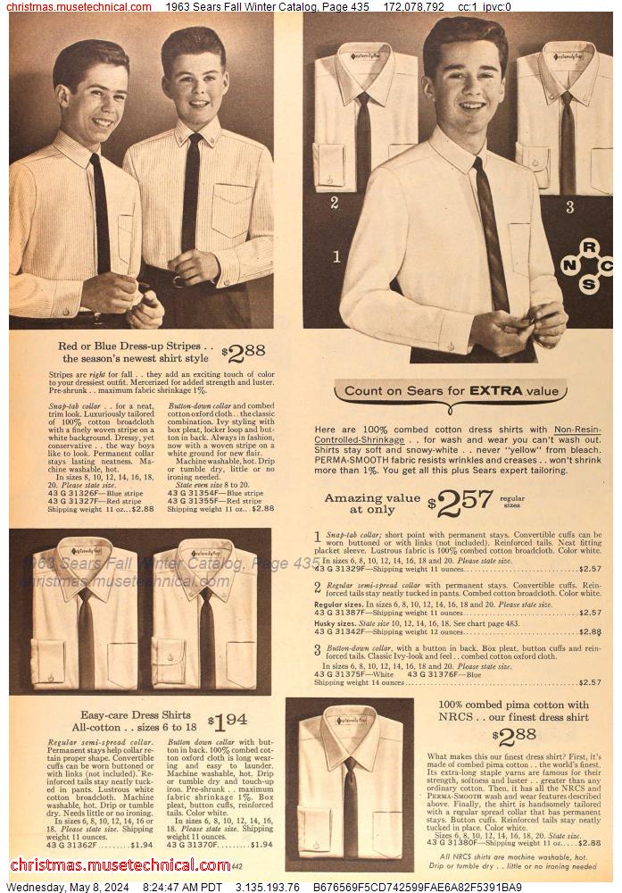 1963 Sears Fall Winter Catalog, Page 435