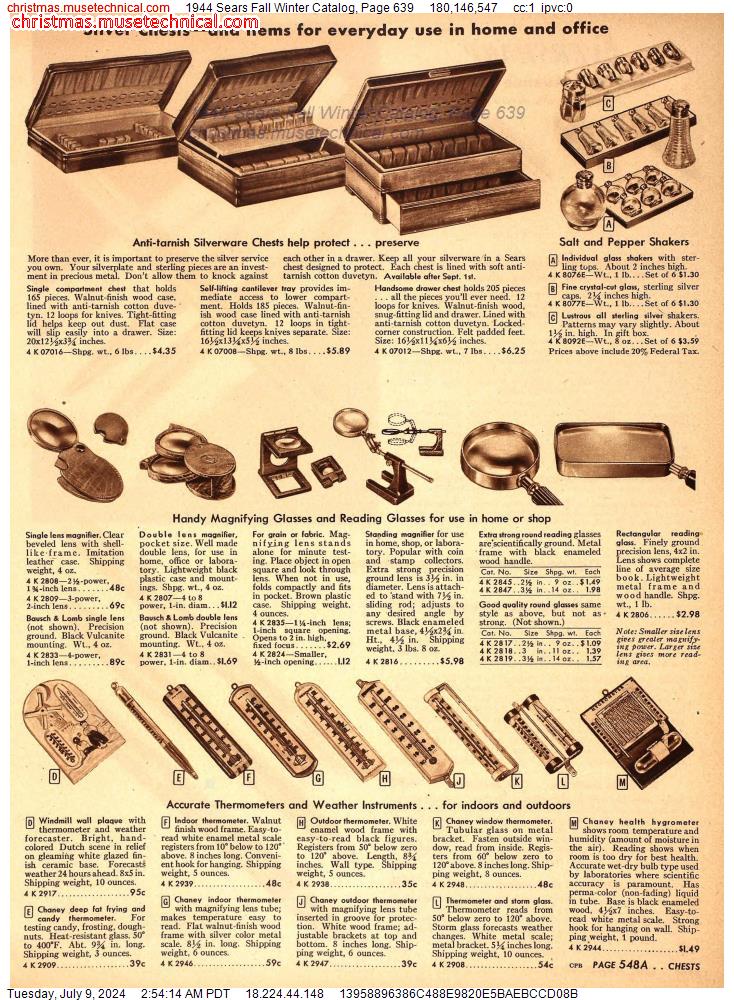 1944 Sears Fall Winter Catalog, Page 639