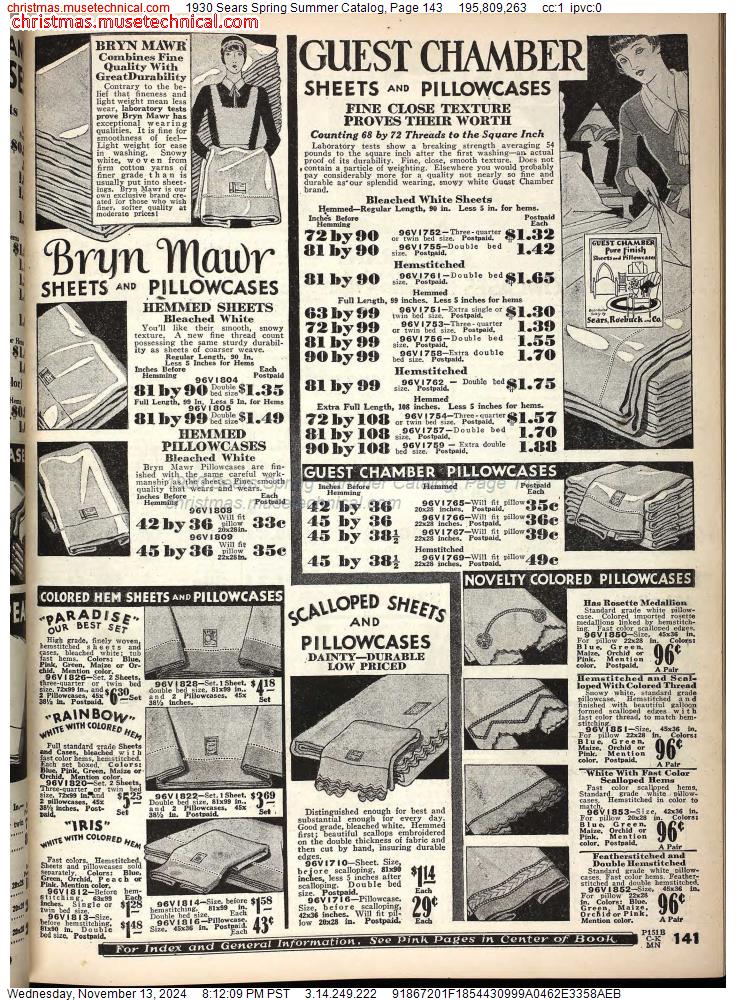 1930 Sears Spring Summer Catalog, Page 143