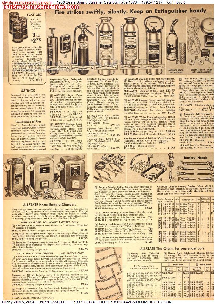 1956 Sears Spring Summer Catalog, Page 1073
