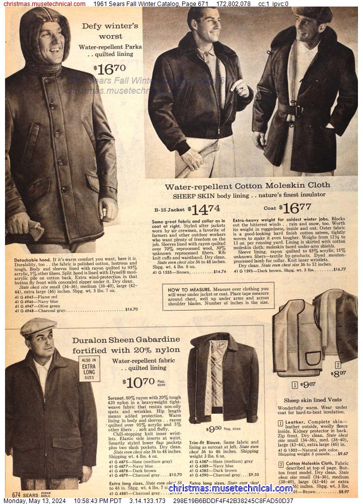 1961 Sears Fall Winter Catalog, Page 671