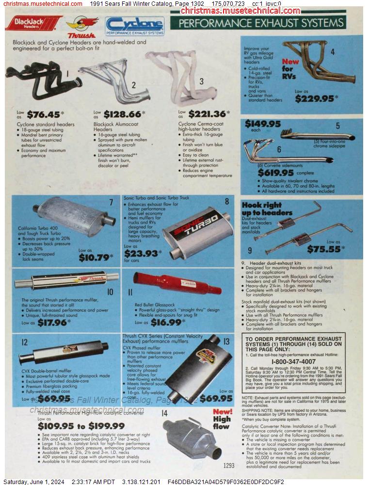 1991 Sears Fall Winter Catalog, Page 1302