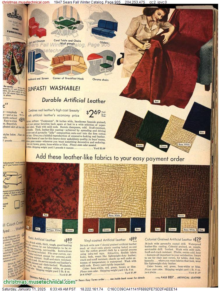 1947 Sears Fall Winter Catalog, Page 905