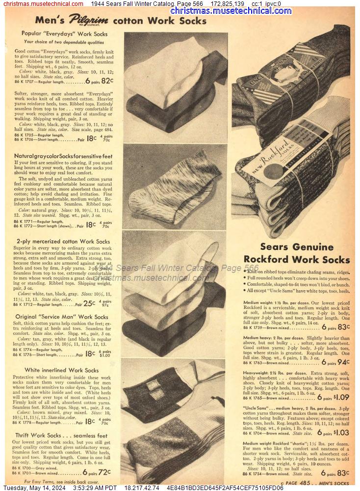 1944 Sears Fall Winter Catalog, Page 566