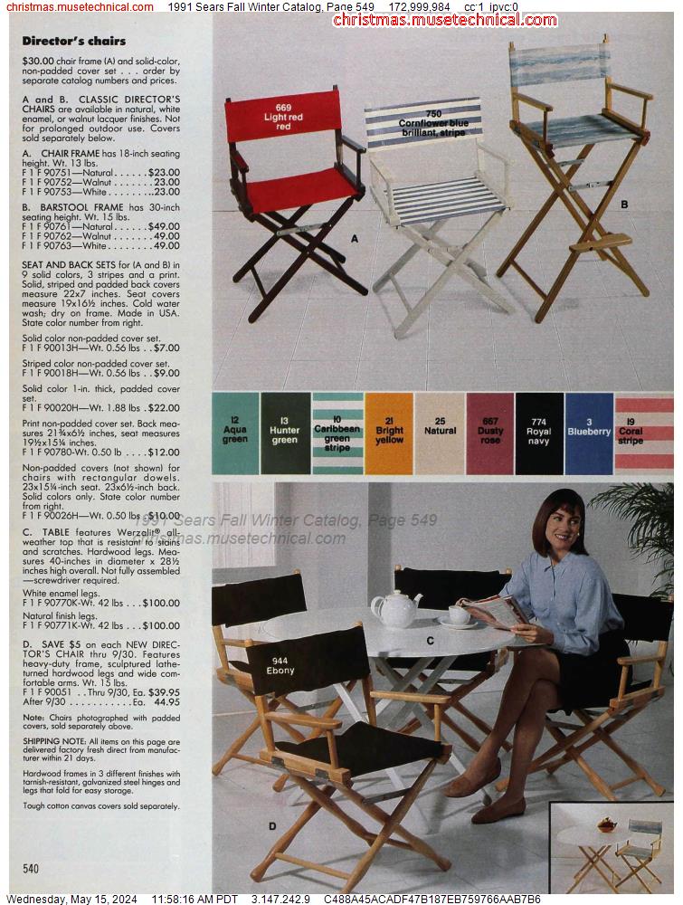 1991 Sears Fall Winter Catalog, Page 549