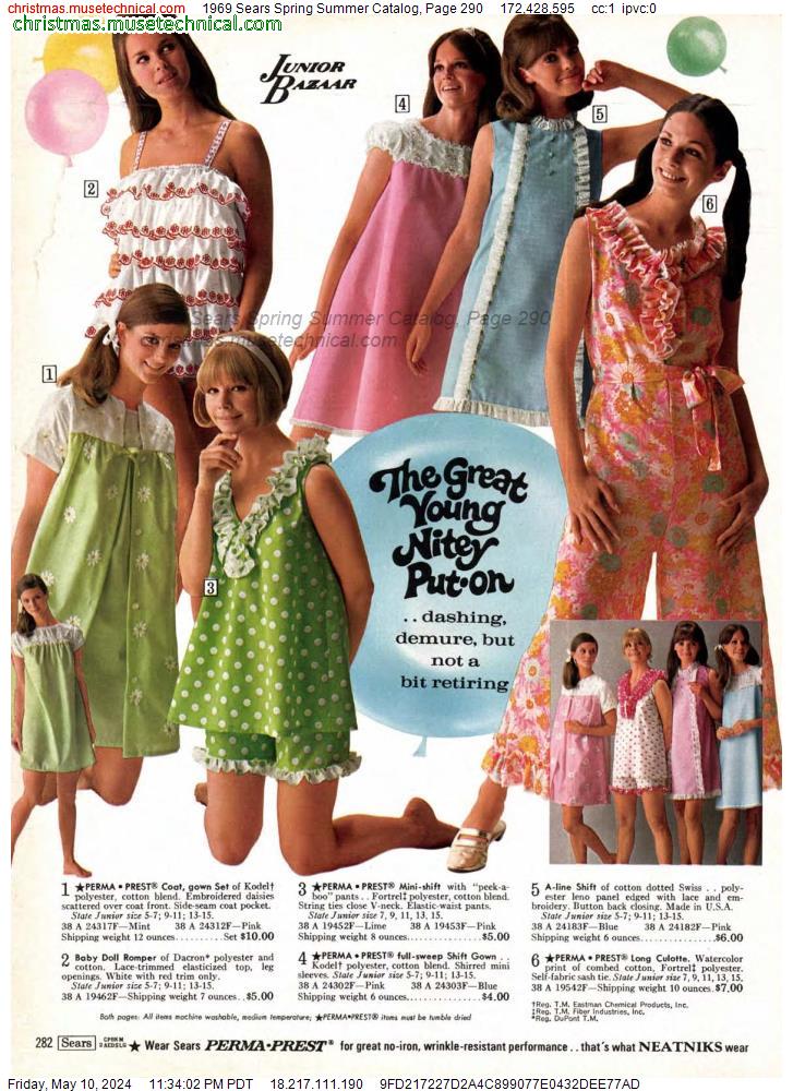 1969 Sears Spring Summer Catalog, Page 290