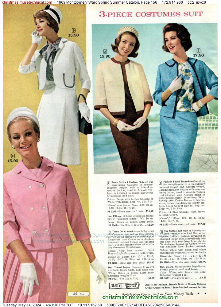 1963 Montgomery Ward Spring Summer Catalog, Page 156