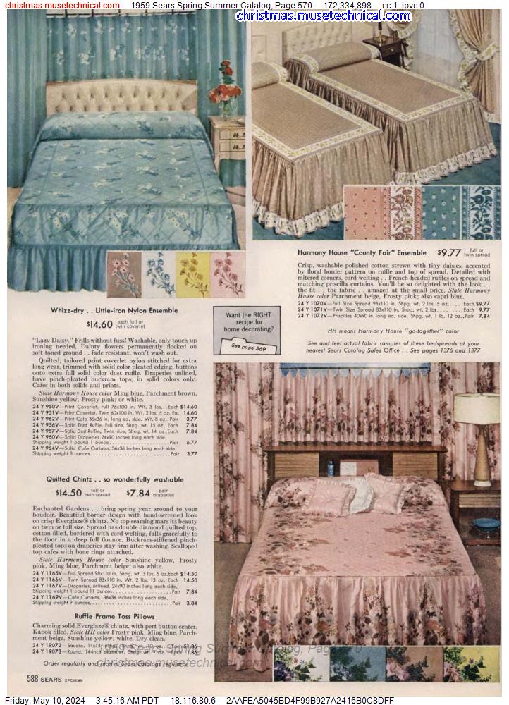 1959 Sears Spring Summer Catalog, Page 570