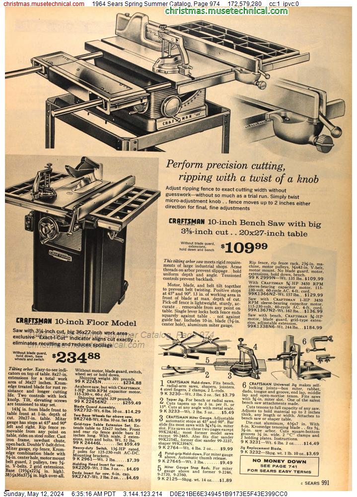 1964 Sears Spring Summer Catalog, Page 974
