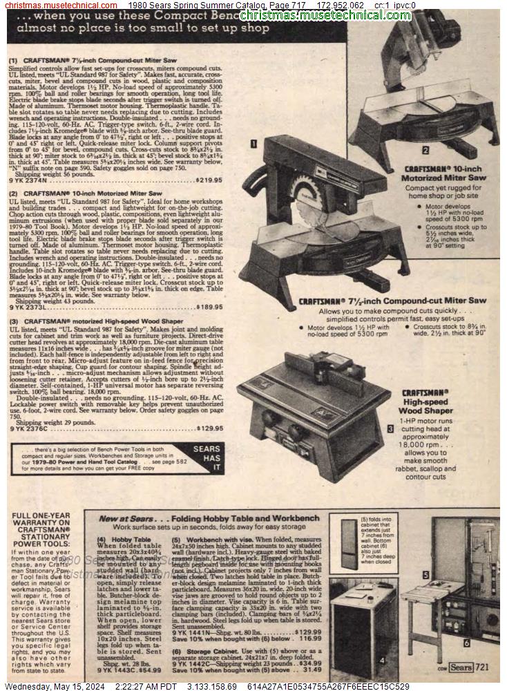 1980 Sears Spring Summer Catalog, Page 717