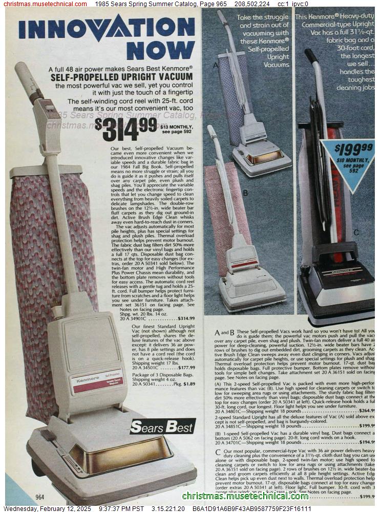 1985 Sears Spring Summer Catalog, Page 965