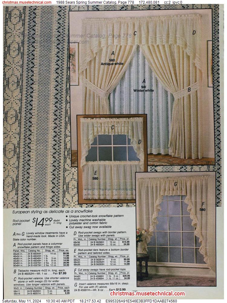 1988 Sears Spring Summer Catalog, Page 778