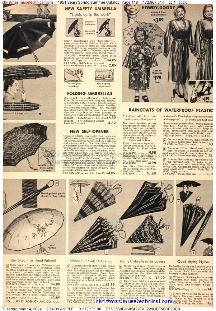 1951 Sears Spring Summer Catalog, Page 118