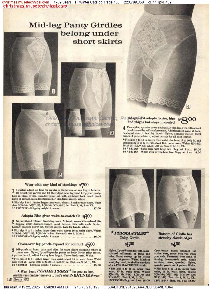 1969 Sears Fall Winter Catalog, Page 158