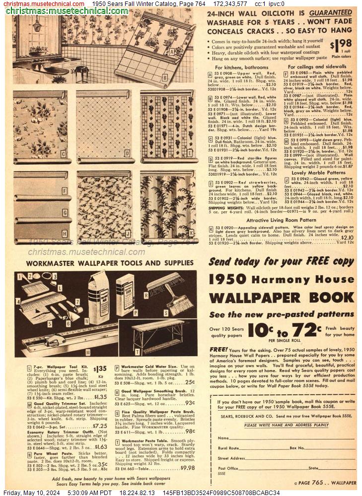 1950 Sears Fall Winter Catalog, Page 764