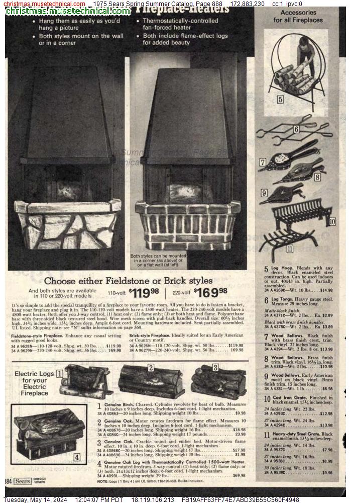 1975 Sears Spring Summer Catalog, Page 888