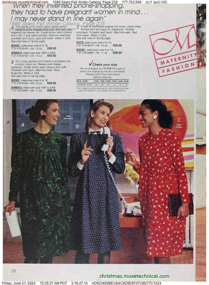 1988 Sears Fall Winter Catalog, Page 228