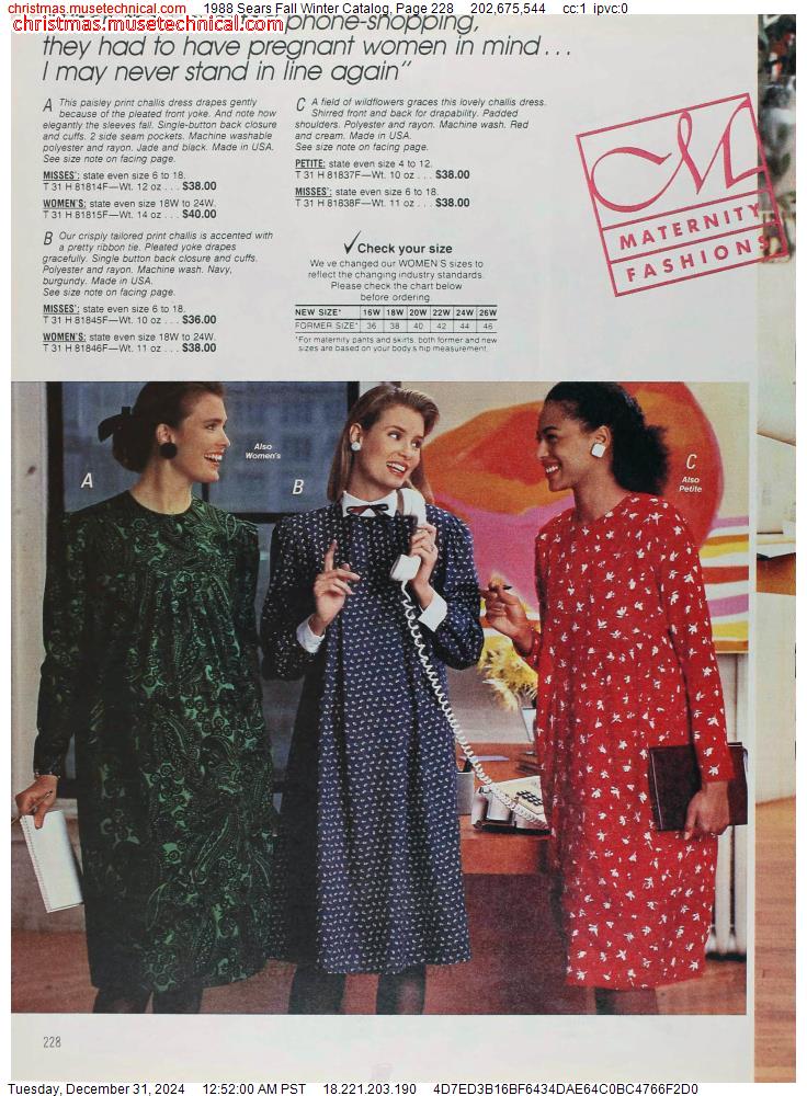 1988 Sears Fall Winter Catalog, Page 228