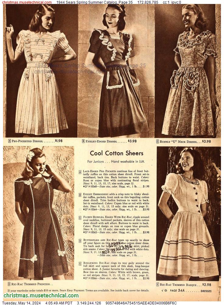 1944 Sears Spring Summer Catalog, Page 35