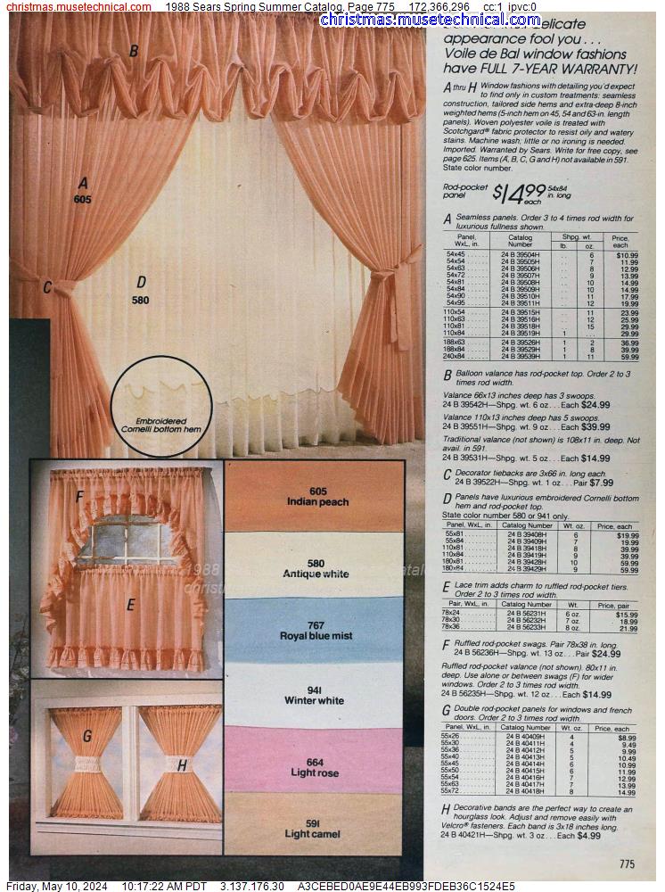 1988 Sears Spring Summer Catalog, Page 775