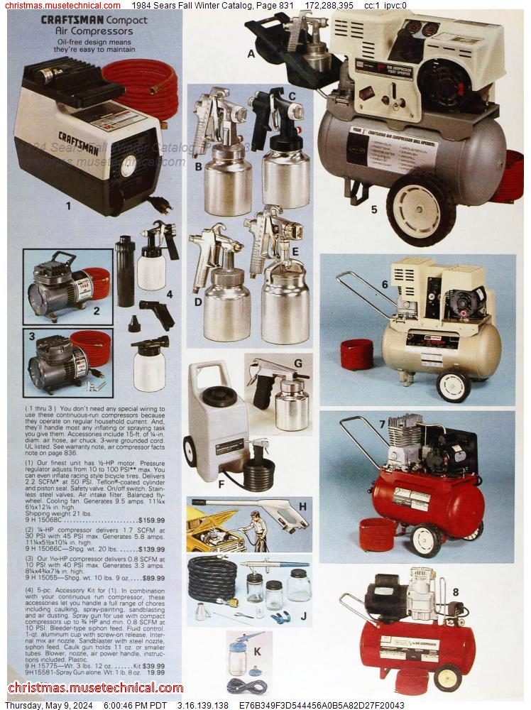 1984 Sears Fall Winter Catalog, Page 831