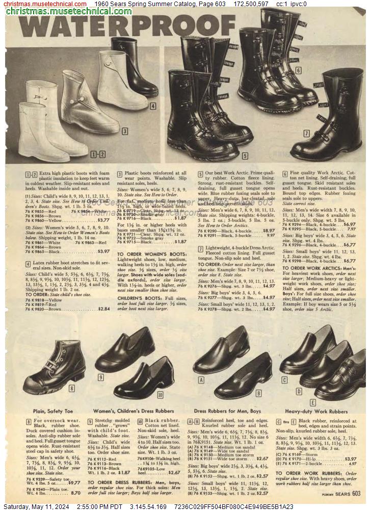 1960 Sears Spring Summer Catalog, Page 603