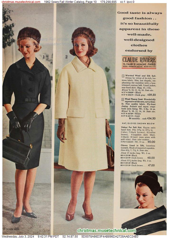 1962 Sears Fall Winter Catalog, Page 10